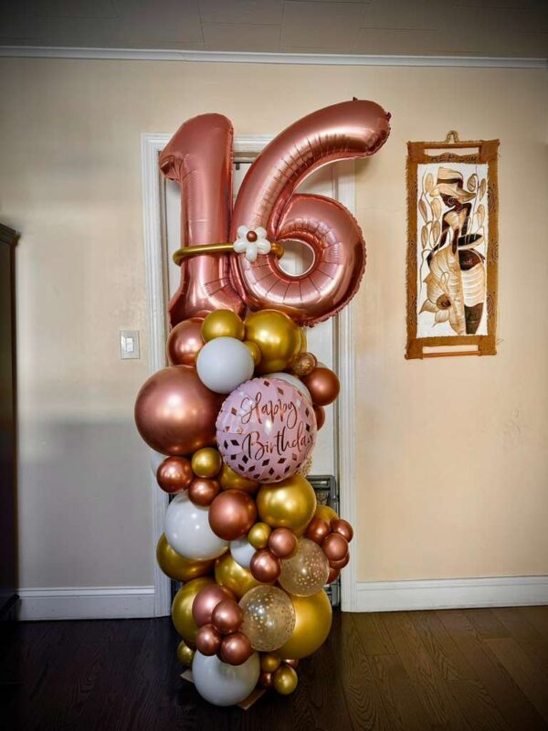 Organic column birthday 7 feet 